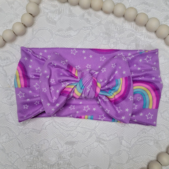 Rainbow Big Bow Headwrap