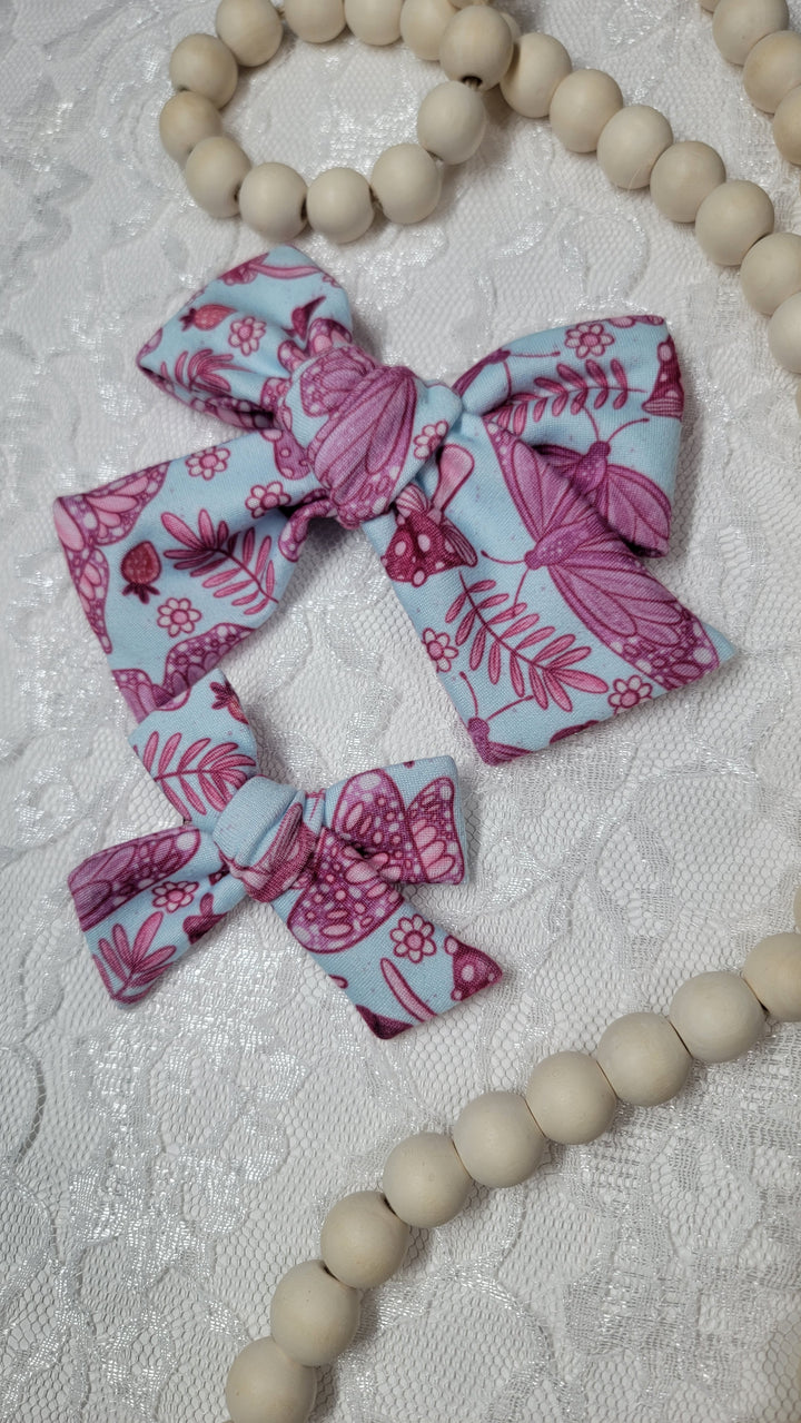 Muted Butterfly Dainty Bow (on clips)