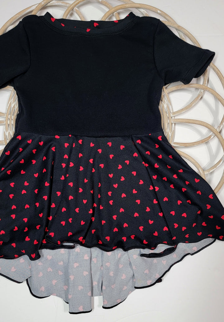 Mini Red Hearts Manhattan Peplum Top