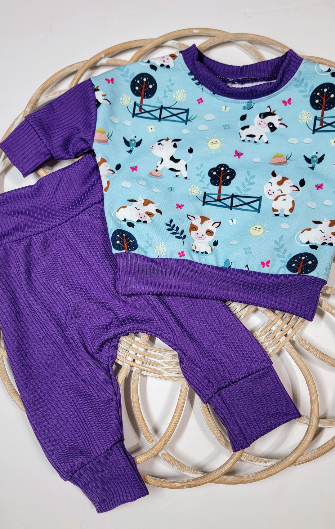 Purple Baby Cows Lounge Set