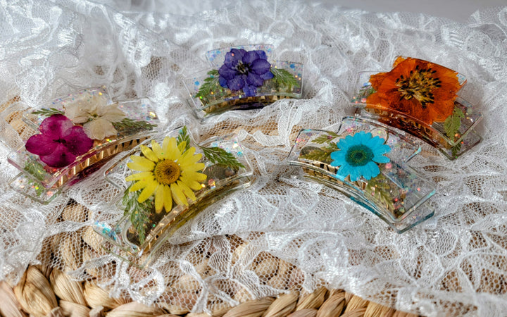 Real Flowers Resin Hair Set