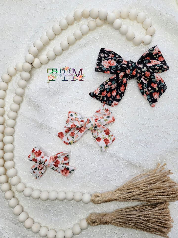 Rose Garden Dainty Bows (on clips)